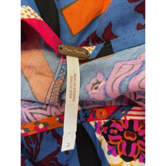 Free People Maritzah Jumpsuit Size 2 wide leg cropped BOHO Moroccan colorful - Picture 6 of 13